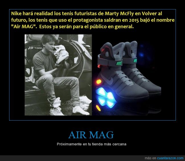 Air Mag,nike,Tenis,Zapatillas,Deportivas,Bambas,Regreso al futuro,Back to the future